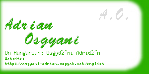 adrian osgyani business card